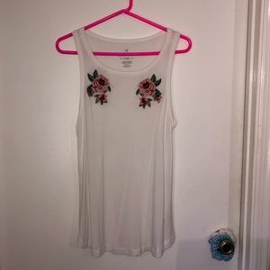 Floral embroidered soft and sexy tank